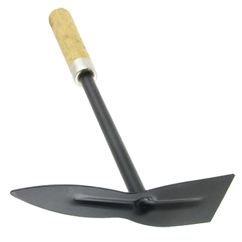 GTBL Wooden Handle Metal Hand Garden Tool Digging Hoe,black