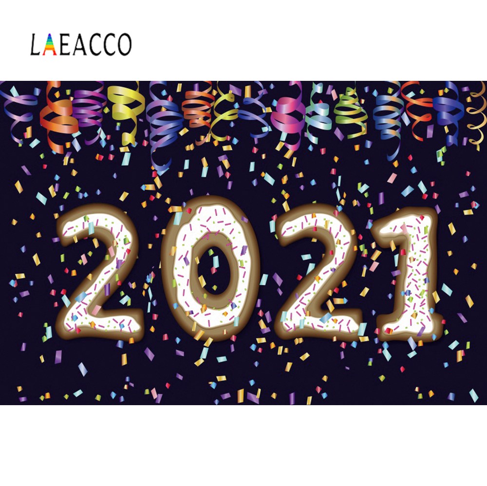 Laeacco Happy New Year Backgrounds For Photography Colorful Fireworks Firecracker Polka Dots Party Baby Poster Photo Backdrops