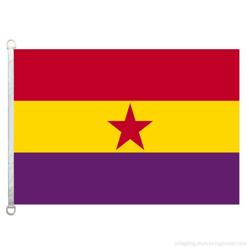 Espagnol républicain Etoile rouge flag 100% polyster 90*150cm