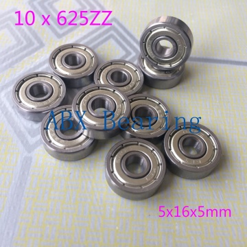 10pcs/lot 625ZZ 625Z 625-2Z 625 deep groove ball bearing 5x16x5 mm miniature bearing 5*16*5 mm