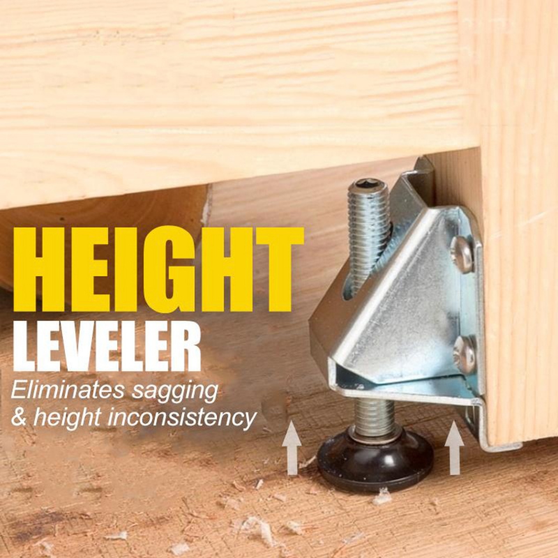 Strong Load-bearing Protect Floor Small Feet Adjustable Height Furniture Leveler Leveling Feet With Anti Slip Pad