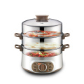 220V 3 Layers Electric Steamer Multifunctional Household Safety Auto-Off Function 10L Electric Food Steamer