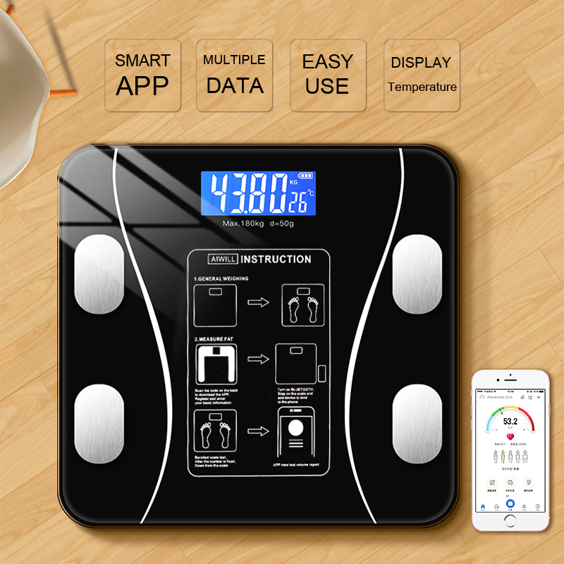 Bathroom Scales smart weighing scale electronic Bluetooth Body Fat Scales Floor scales weight body balance honor With App