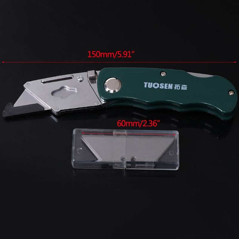 School Supplies Stainless Steel Folding Utility Knife Woodworking Outdoor Camping with Five Blades