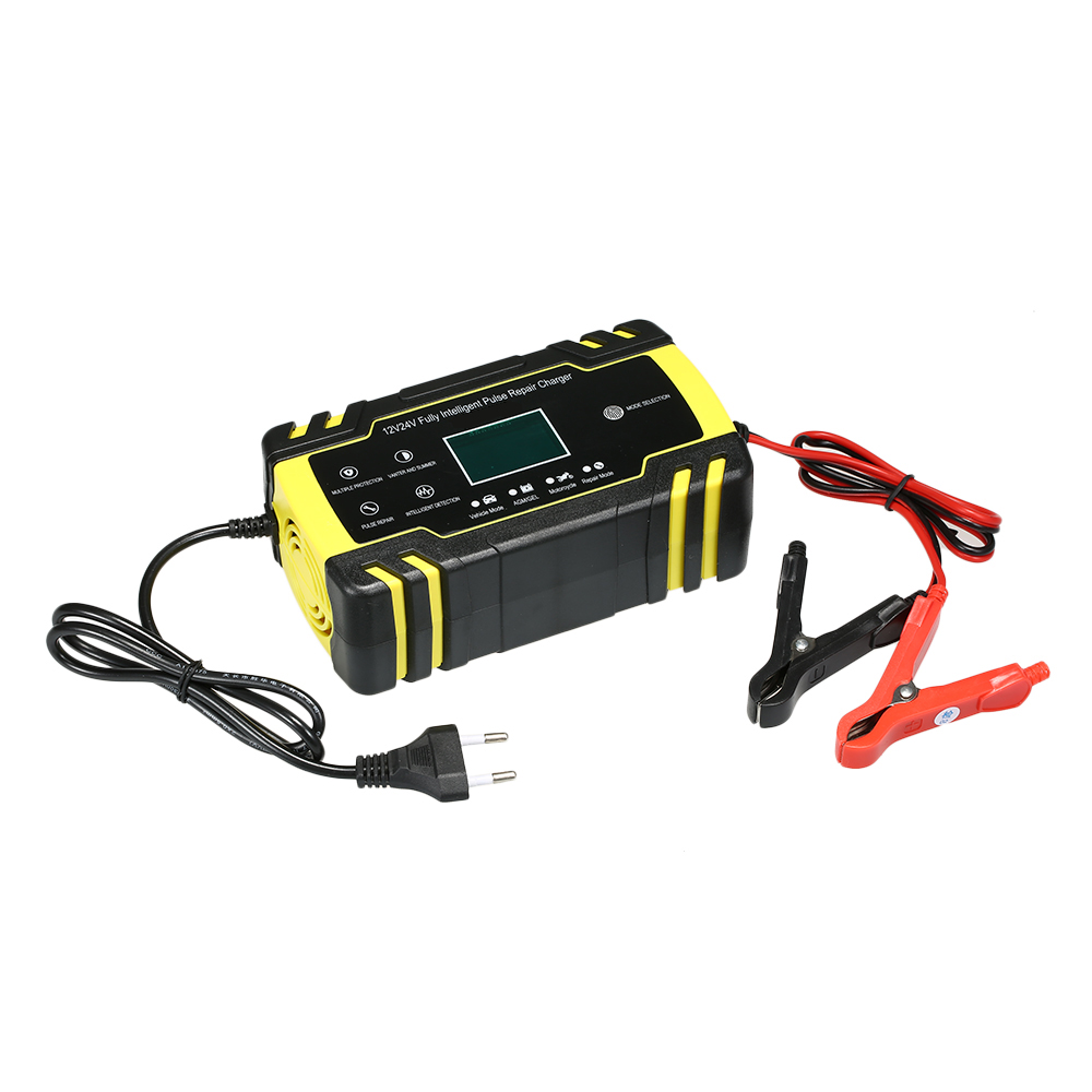 Automatic Car Battery Charger 100V-240V To 12V 8A 24V 4A/12V 6A Smart Fast Power Charging For Wet Dry Lead Acid Battery