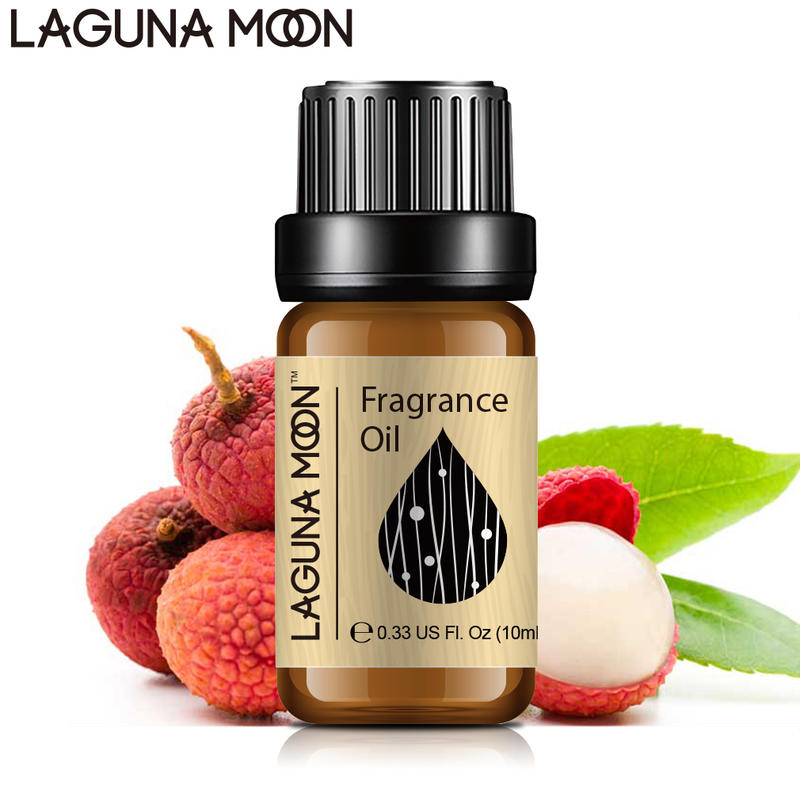 Lagunamoon Litchi Fragrance Oil Blueberry Vanilla Ylang Citronella Grape Juniper Fig Pear 10ML Essential Oils Relax Aromatherapy