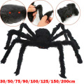 1Pc 30/50/200cm large black Halloween stuffed spiders kids plush toy Black multicolored style decoration For Halloween party