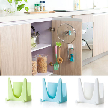 Plastic Cabinet Kitchen Pot Pan Cover Lid Shelf Sucker Tool Bracket Storage Rack Organizer Kitchen Accessories organiser