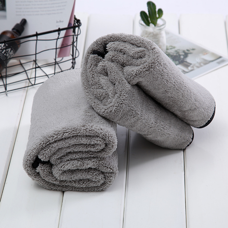 40x100cm Gray Super Absorbent Car Wash Cloth Microfiber Towel Cleaning Drying Cloths Rag Detailing Car Towel Care Polishing Plus