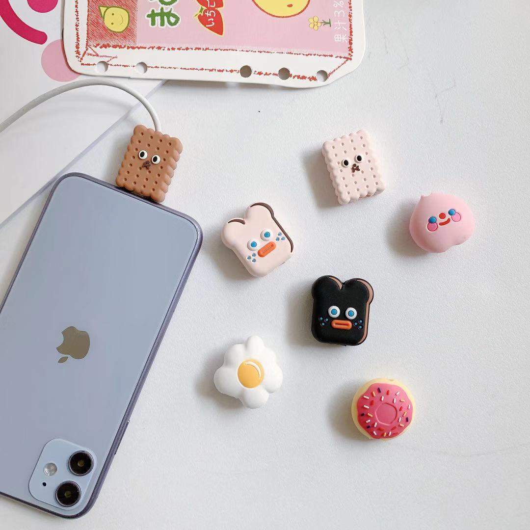 NEW 1PC Cute Cartoon animal cable protector for iphone usb cable bite chompers holder charger wire organizer phone accessories