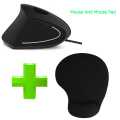 Wired Vertical Mouse Left Hand Ergonomic Gaming Mause 1600 DPI Optical Computer Healthy Design Mice With Mouse Pad For PC Laptop