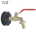 IBC Tank Adapter S60X6 1/2" Garden Hose Faucet Water Tank Hose Connector 3/4" Garden Tap Replacement Connector Fitting Valve