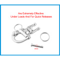 2PCS 316 Stainless Steel Swivel Shackle Quick Release Boat Anchor Chain Eye Shackle Swivel Snap Hook for Marine Architectura