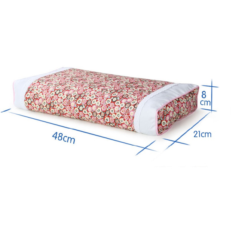 Cotton Buckwheat Husk Pillow Neck Care Pillow Korean Pastoral Small Floral Nap Cervical Pillow Adult