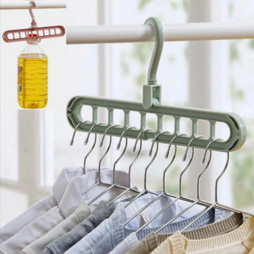 9 Holes Folding Clothes Hangers For Clothes Drying Rack Multi-function Clothes Rack Closet Organizer Space Saving Clothes Rack