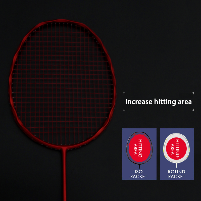 Professional Super Light Full Carbon Fiber Badminton Racket Strung Max 30LBS 4U Rackets With String Bag Racquet Sports Padel