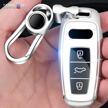 New Soft TPU Car Remote Key Case Cover Holder Shell Fob For Audi A6 A7 A8 A4 C8 Q8 Q5 D5 E-tron Accessories Durable Car Styling