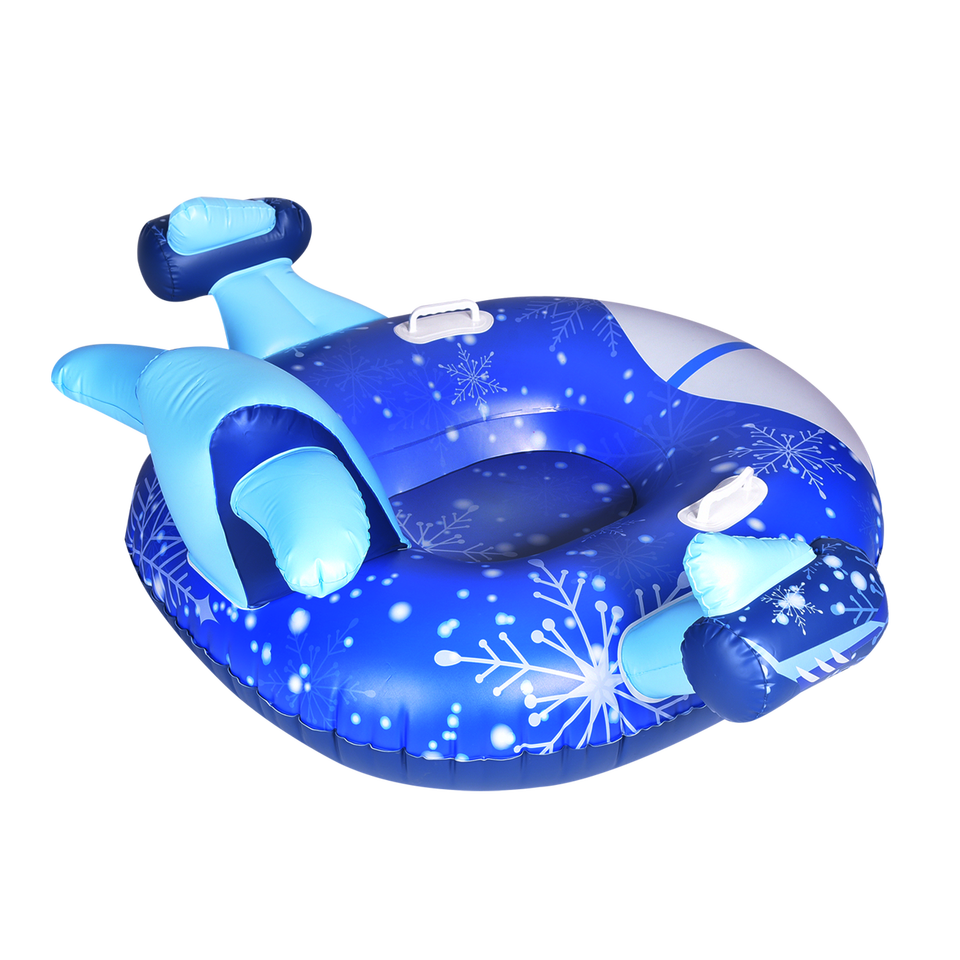 Snow Tube Winter Aircraft Inflatable Ski Circle With Handle Durable Children Adult Snow Tube Skiing Thickened Floated Sled Snow