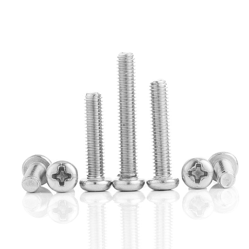 10pcs/lot M3 M4 M5 M6 35/40/45/50/55/60 mm A2-70 304 Stainless Steel Cross Phillips Pan Head Screw Round Bolt