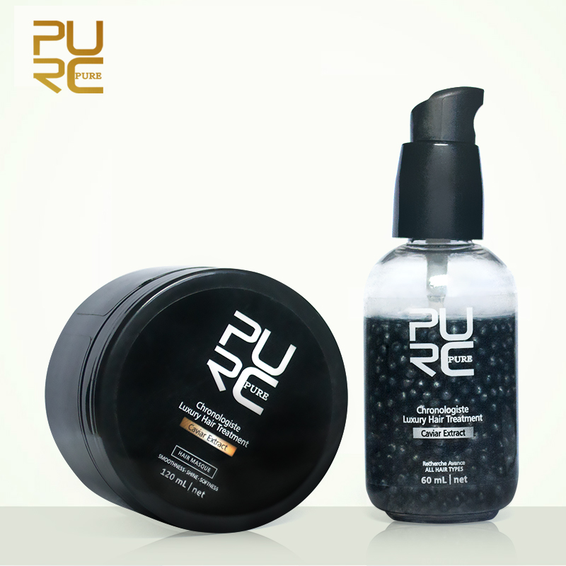 PURC Caviar Extract Chronologiste Luxury Hair Treatment Set Make Hair More Soft and Smooth 2018 Best Hair Care Products