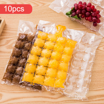 10pcs/pack Disposable Ice-making Bags Self-sealing Ice Cube Tray Mold Home Kitchen Gadgets Summer DIY Drinking Tool