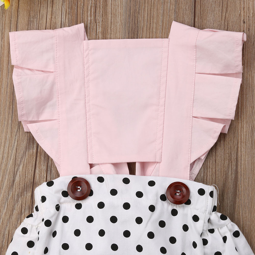 Newborn Baby Girl Dot Bodysuit Cute Newborn Baby Boy Clothing Set Backless Splice Jumpsuit Outfits Summer Sunsuit 3-24 Months