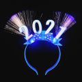 2021 LED Light Up Fiber Optic Headband New Year Hair Hoop Glowing Party Favors F3MF