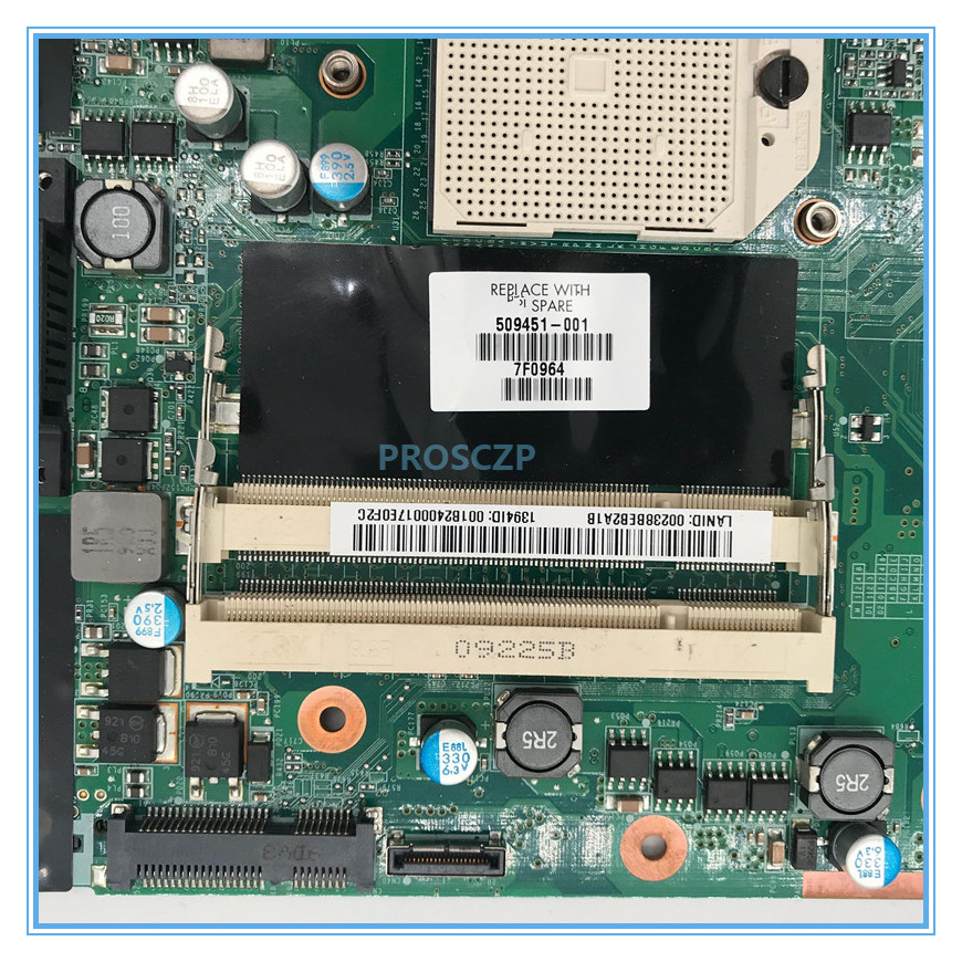 High quality For DV6-1000 Laptop motherboard 509451-001 509451-501 509451-601 DAUT1AMB6D0 100% working well