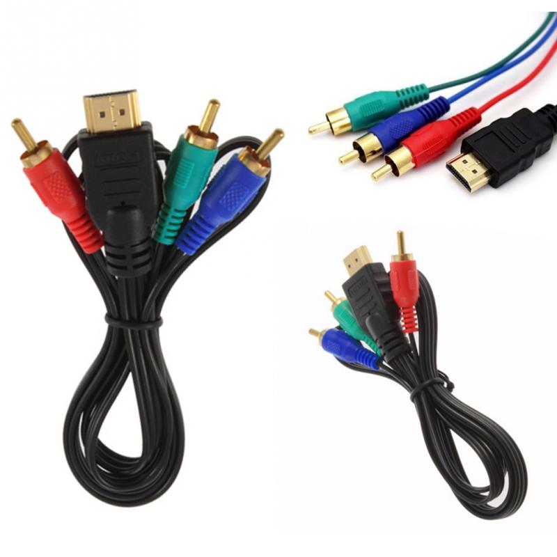 1M HDMI-compatible To 3 AV Audio Video Cable Cord Adapter Convert Cable For TV HDTV DVD 1080P #06