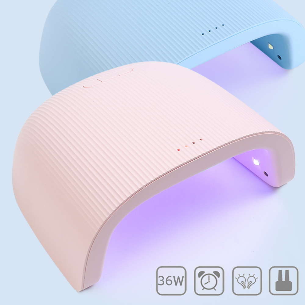 36W UV LED Nail Lamp Pink Blue Nail Light Gel Polish Varnish Cured Professional Nail Dryer Dual Source Timing Manicure SA1504