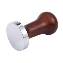 Coffee Tamper Wooden Handle Barista Espresso Machine Grinder 51mm for Coffee and Espresso Powder Hammer Coffee Color