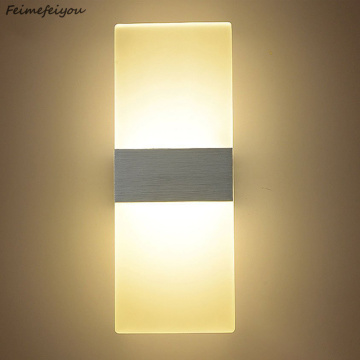 Feimefeiyou luminaria led lighting 6w 22/29cm length Led Acrylic Wall Lamp AC85-265V Bedding Room Living Room Indoor wall lamp