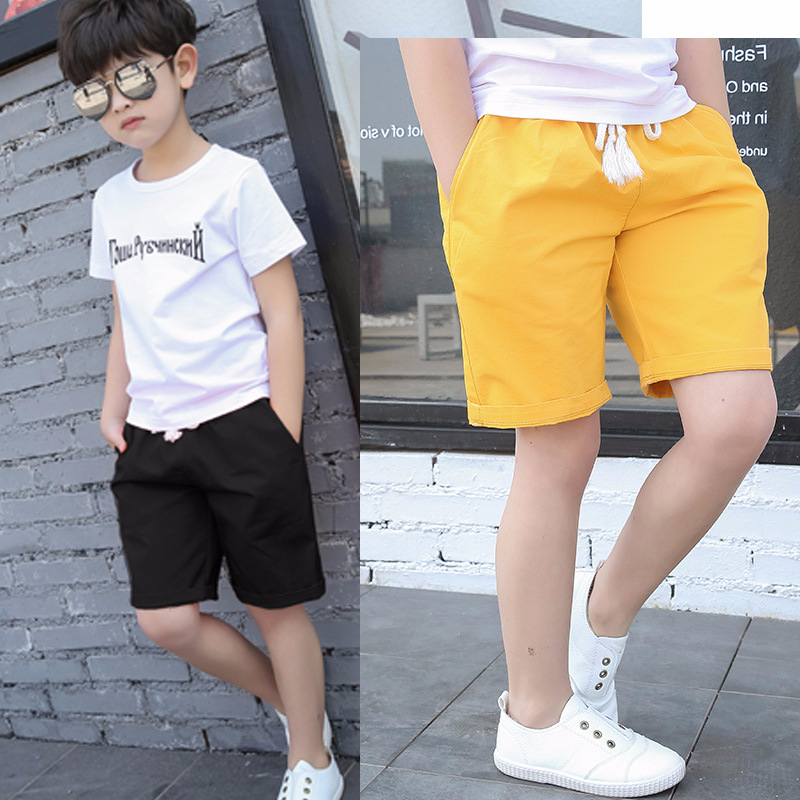 Summer Baby Boy Shorts 2020 Fashion Children Clothes Cotton Knee Length Shorts Toddler Kids Solid Trousers for 3-15T Teen Pants