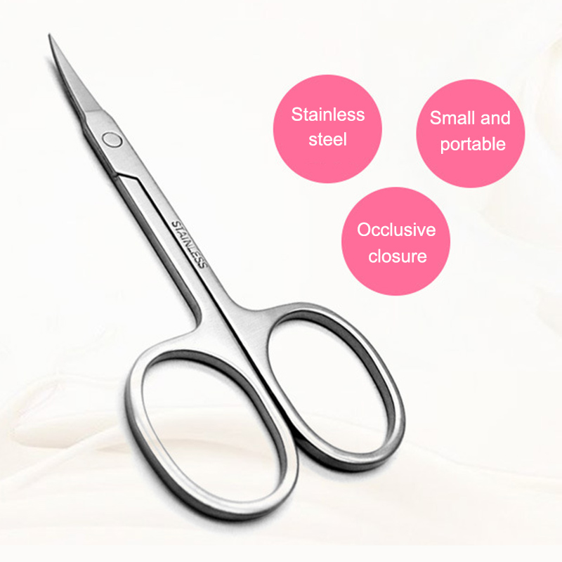 New Stainless Steel Sharp Tip Eyebrow Makeup Scissors Face Hair Trimming Tweezer Scissors Beauty Tool Safety Nose Hair Trimmer