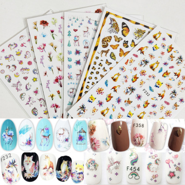 3D Nail Sticker Decals Cartoon Seabed Crab Design Nail Art Decorations Stickers Sliders Manicure Accessories Nails Decoraciones