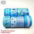 HL Handicraft Multi Mixed Printed Satin Grosgrain Ribbons DIY Sewing Accessory Gift Wrap Ribbon for Christmas Wedding Decor