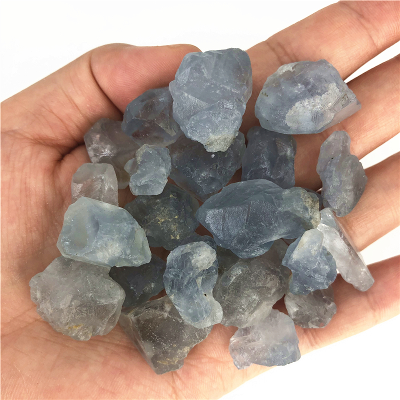 100g Rare Natural Blue Celestite Crystal Gravel Stones Rough Stone Specimen E291 Natural Stones and Minerals
