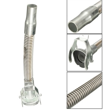 Silver Flexible Metal Pouring Can Spout W/ Gas Fuel Nozzel For Gerry Jerry Can 5/10/20L