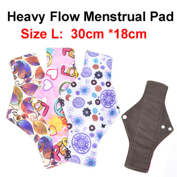 30cm*18cm Women Feminine Hygiene Sanitary Pad Reusable Washable Panty Liner Bamboo Cloth Mama Menstrual Sanitary Nappy Towel Pad