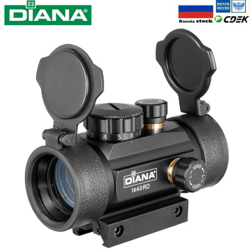 Tactical 1X40 MM Red Green Dot Sight Scope Optic Collimator Hunting Riflescope With 11/20MM Dovetail For Rifle Outdoor Air Gun