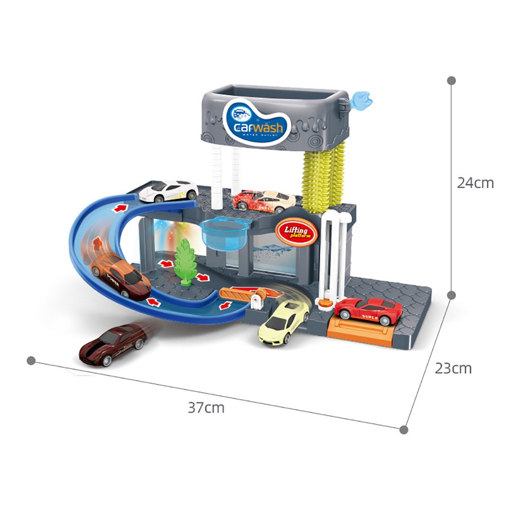 Children's Sound And Light Simulation Car Wash Parent-child Interactive Color Track Model Parking Lot Electric Toys#G4