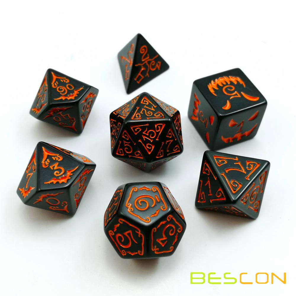 Halloween Dice 7 Piece Polyhedral Dnd Dice With Ghost 2