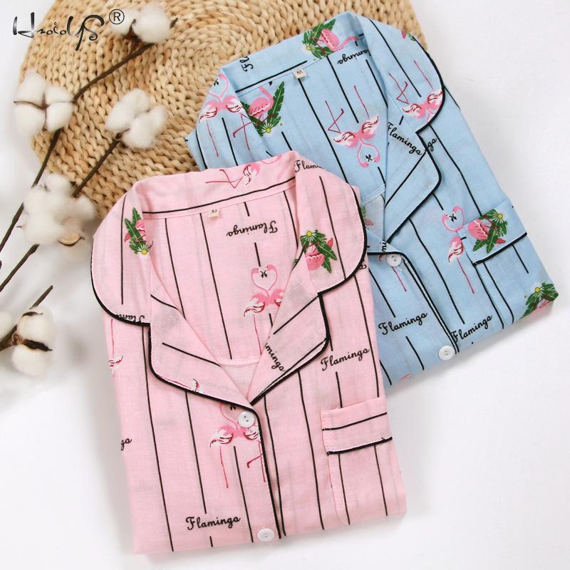 Women Pajamas Cotton Pajamas Heart Stripe Print Short Sleeve Pajamas Sets Women Harajuku Pajamas Cute Cartoon Pyjama Pijama