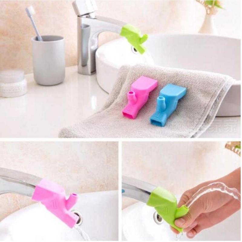 1pcs High Elastic Silicone Water Tap Extension Sink Children Washing Bathroom Kitchen Sink Faucet Guide Faucet Extenders