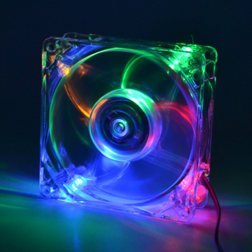 New Arrival 8cm LED Light Low Noise Computer Host Case Dual D Type 4 Pin Interface Cooling Fans Computer Accessory