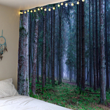 Forest Wall Hanging Living Room Bohemian Decoration Home Decoration Wall Tapestry Green Wall Blanket