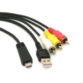 USB AV TV cable for Sony VMC-MD3 DSC-WX5 WX7D WX9 WX10 WX10/B H70 H70/B H70/L/R DSC-W570 W580 TX5 TX7 TX9 TX10 TX10/L TX10/G