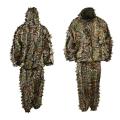 Hunting Clothes Ghillie Suits Maple Leaf Hooded 3D Bionic Training Uniform Military Sniper Cloak Camouflage Birdwatch Clothing