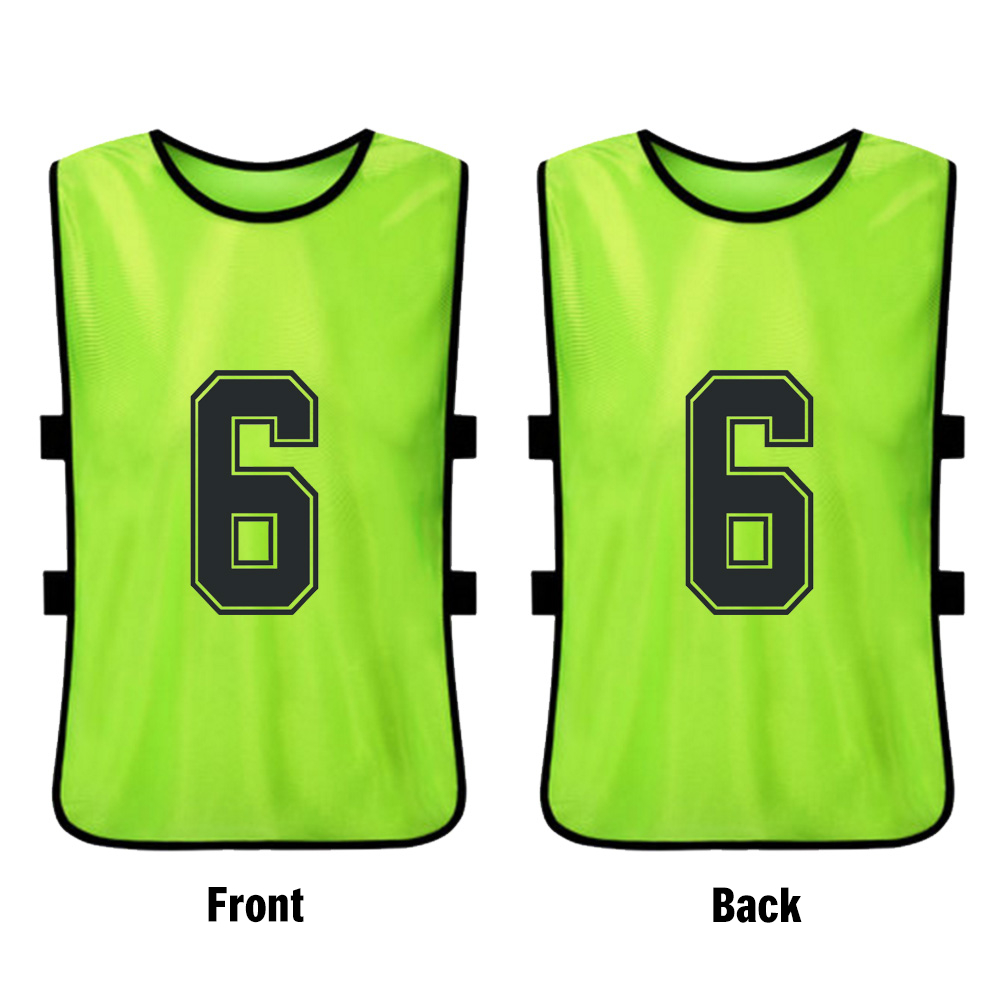 6 PCS Adults Basketball Pinnies Men Basketball Jerseys Sports Training Basketball Breathable Women Football Team Practice Vest