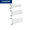 LEDEME Stainless Steel Towel Bar Rotating Towel Rack Bathroom Kitchen Wall-mounted Towel Polished Rack Holder L112 L113 L114